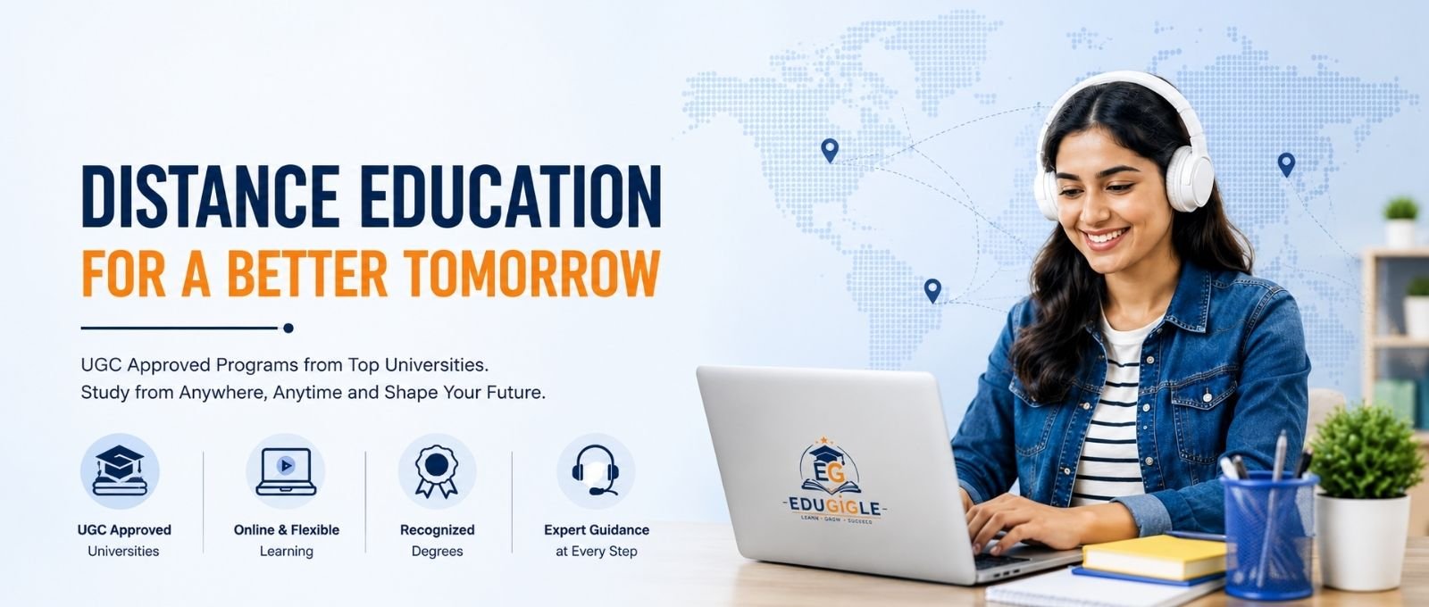 Distance education with flexible online learning